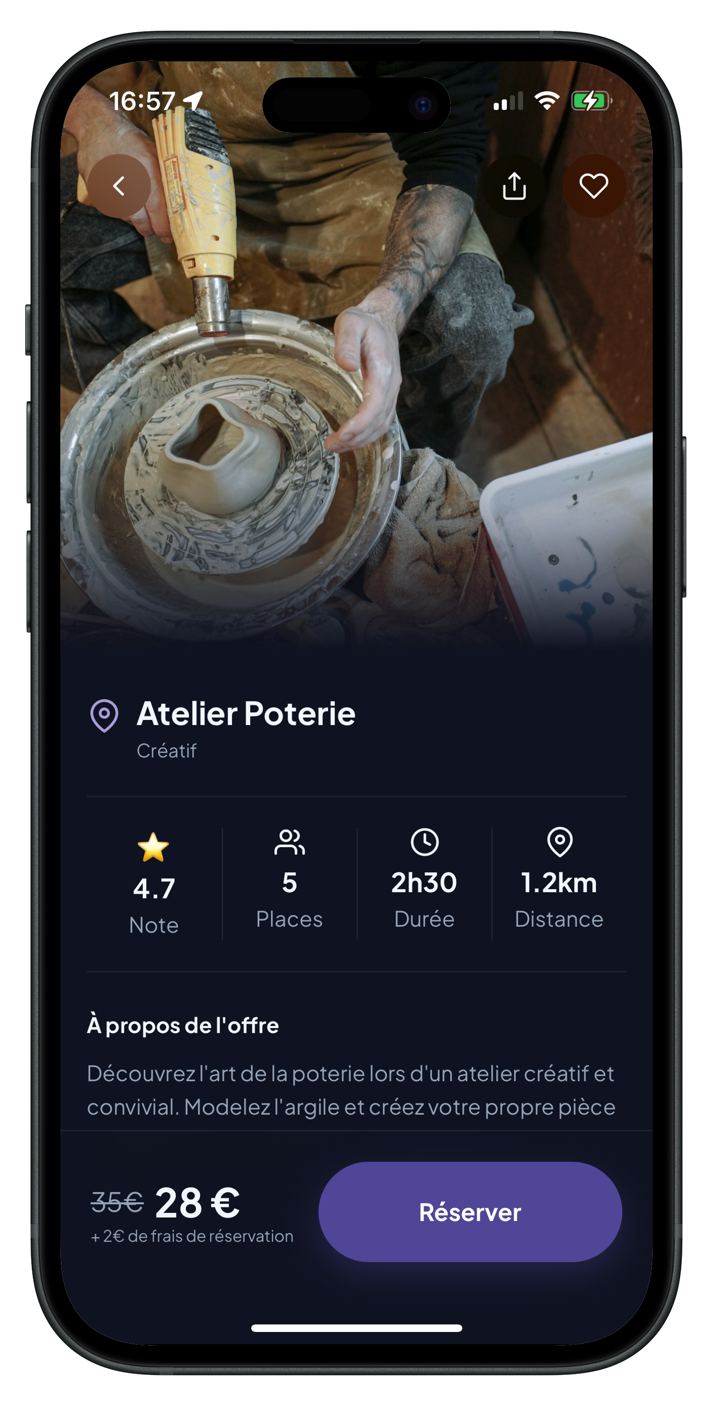Page de détail d'une offre FillsGood